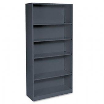 6' Metal Bookcase (Charcoal)